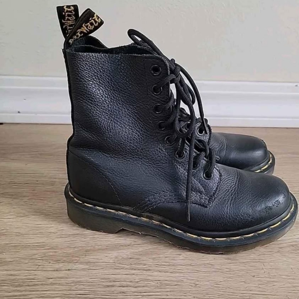 Dr. Martens Black Leather Lace-Up Boots